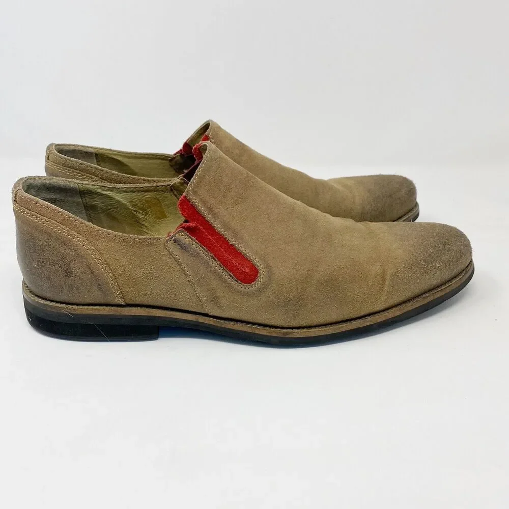 Blackstone Men's SCM001 Slip-On Suede Shoes in Rock Euro Size 43/US Size 10‎